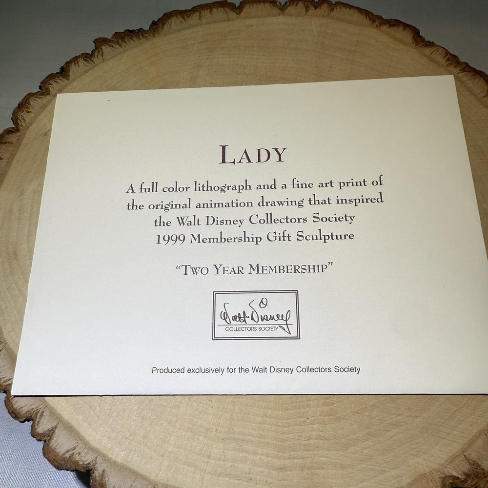 WDCC A Perfectly Beautiful Little Lady Lady And The Tramp W/Special Print & COA! - Picture 11 of 14